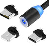 3 in 1 LED USB Magnetic Cable Fast Charging 360 degree