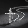 Elegant Crystal Cross Pendant Necklace