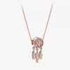 Rose Gold Dreamcatcher Charm Necklace