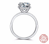 925 Sterling Silver Ten Hearts Zircon Luxury Ring
