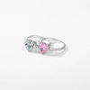 925 Sterling Silver Hearts shape Zirconia Ring