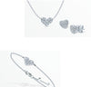 Cluster 4 Pieces Heart Love Jewellery Set VALENTINE'S DAY!