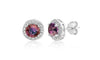 Birthstone Stud Earrings Made with Crystals Elements