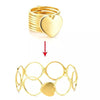 Stainless Steel Dual-use Heart-shaped Ring Change Into Bracelets