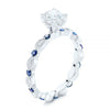 Blue White Gemstone Zircon Ring