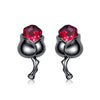 Crystals Swarovski Rose Earing with Studs