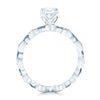 Blue White Gemstone Zircon Ring