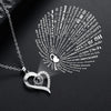 I Love You’ in 100 Languages Projection Heart Necklace – 2 Colours!
