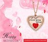 Heart in Heart I Love You Mom Necklace Crystals From Swarovski