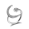 Moon & Star Open Ring - 3 Colours!
