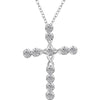 925 Sterling Silver Pave Infinity Cross Necklace Made with Swarovski® Crystals