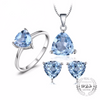 5.4ct Natural Blue Topaz Jewellery Set 925 Sterling Silver