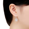 Halo Crystal Drop Earrings