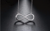 Crystals Infinity Necklace & Bracelet Set