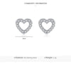 925 Sterling Silver Stud Open Heart Earrings