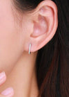 925 Sterling Silver Hoop Earrings Created with Swarovski Zirconia!
